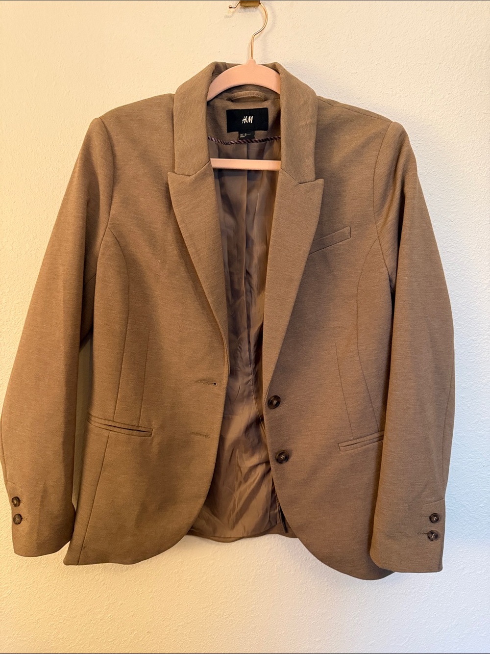 H&M Tan/Brown Women's Blazer - Classic Tailored Jacket